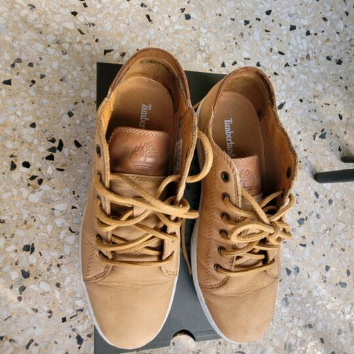 Timberland leather sneakers used, size 41.5, beige