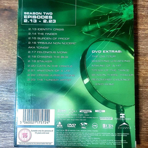 CSI Crime Scene Investigation Season 2 DVD box set like new