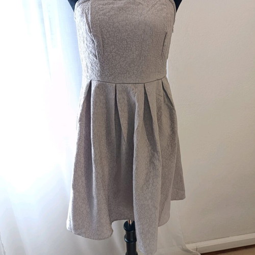 Mini dress Vila new, gray and beige, size M 38 10