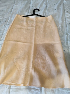 Marks & Spencer beige skirt used with waistband elastic needing repair