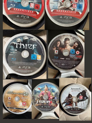 PS3 games used, no cases, some with light scratches