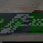  Πινακίδα "Exit" με αυτοκόλλητο, Χρώμα Μαύρο και Πράσινο, Καινούργια στη συσκευασία της, Αυτοκόλλητη