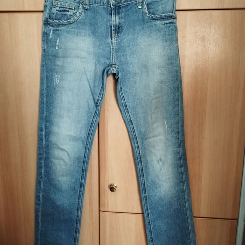Jeans used light blue straight fit, size S