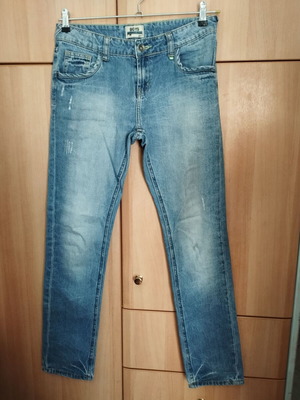 Jeans used light blue straight fit, size S