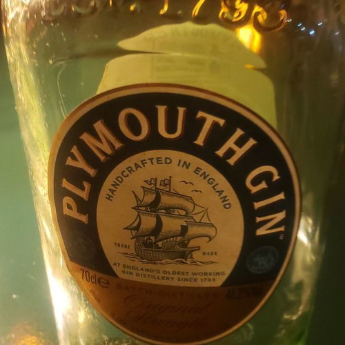 Empty bottles used with various liquor labels