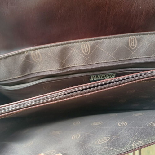 Bartuggi men's briefcase used, brown office bag