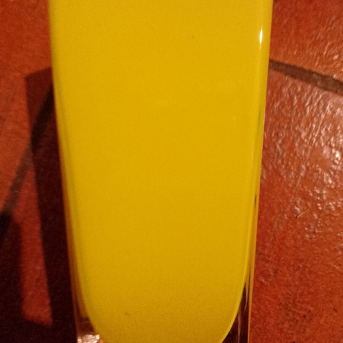 Glass vase yellow 00s used
