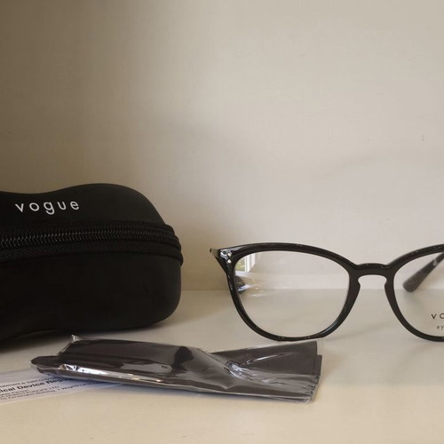 Vogue women's new cat eye prescription glasses black and silver