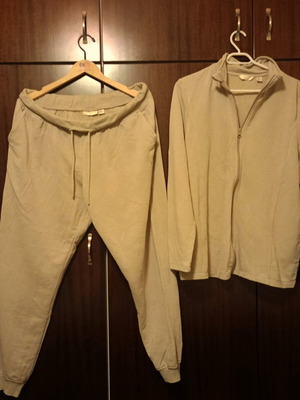 Esmara jacket and sweat pants used, beige, size L