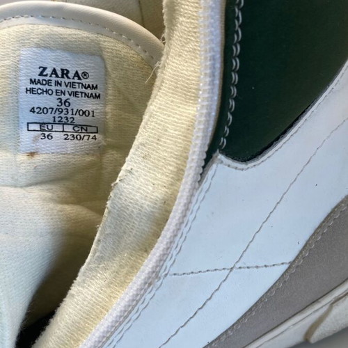 Zara kids' boots with zipper size 36 like new, white beige