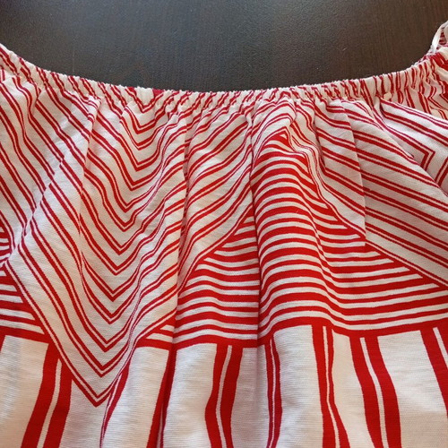 Anel dress cool, red and white, size small, loose fit