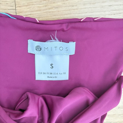Mitos bikini with embroidery, size small, like new, purple