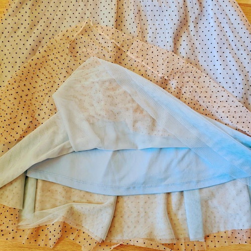Blue Long Pleated Tulle Summer Skirt Reserved S like new