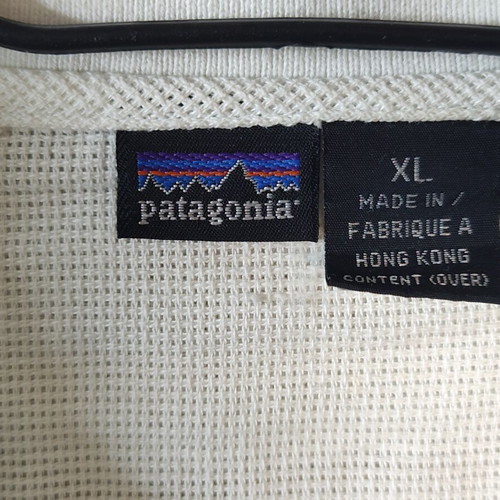 Patagonia men's polo shirt XL off-white waffle knit like new