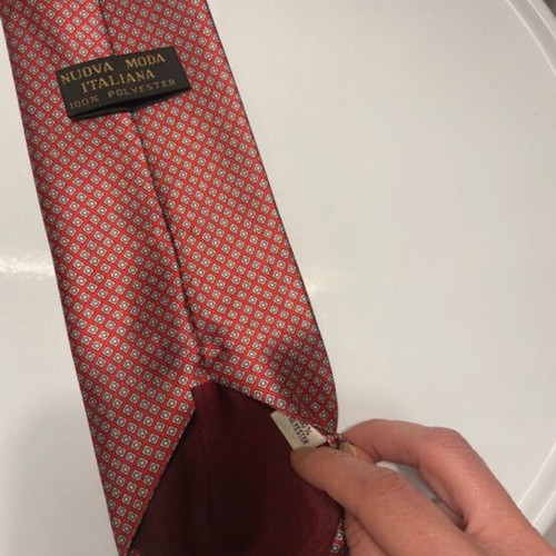 Tie new red Nuova moda italiana 100% polyester