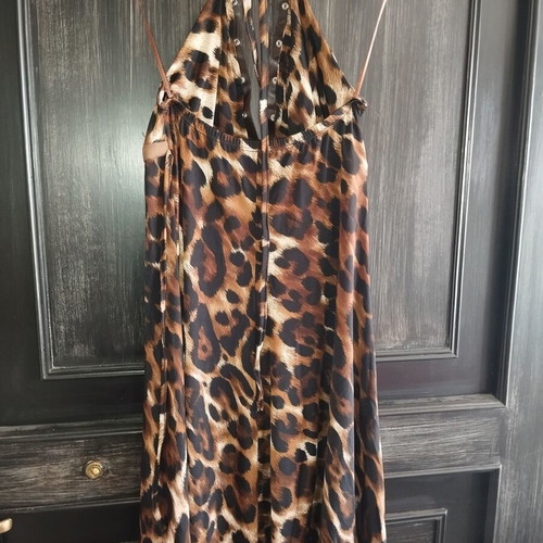 Mini dress animal print like new, size S