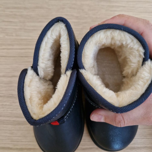Blue children's boots size 24 new with decorative buckle