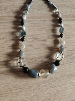 Summer necklace used, 20cm, colorful beads, clasp wear