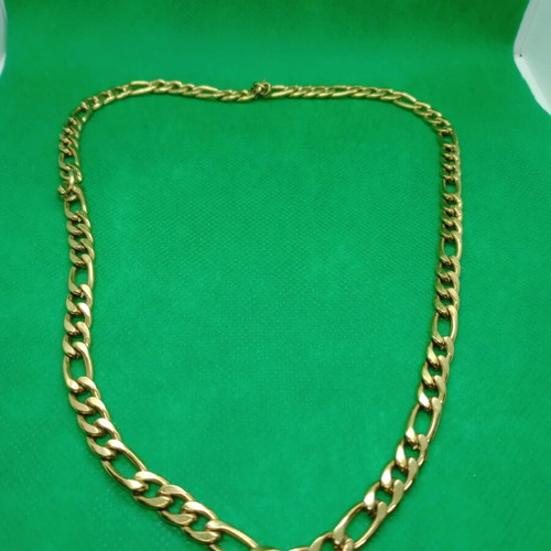 Gold-plated steel necklace new, yellow/gold color