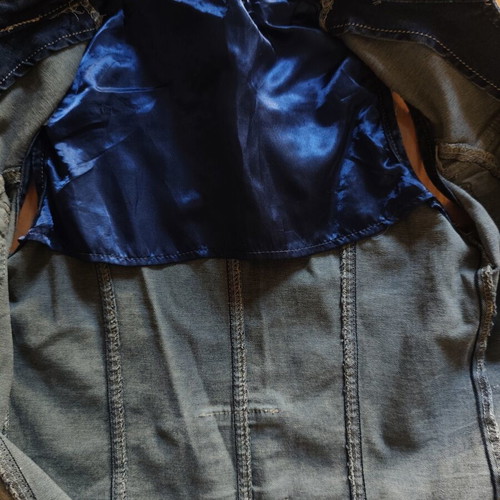 Dark Blue Denim Vest size XS like new with metal buttons