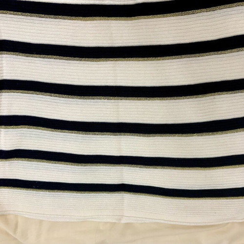 Massimo Dutti 100% Cotton Sweater New, Size M, White and Blue