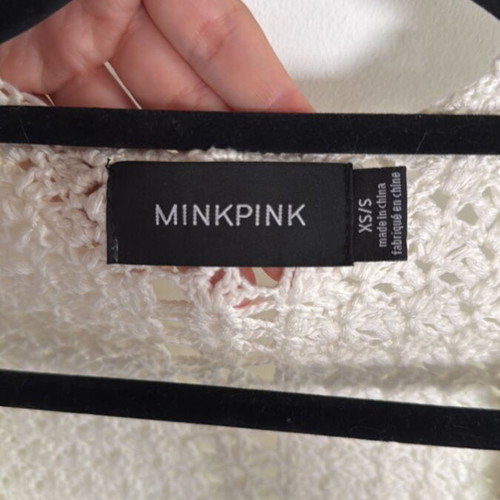 Knitted kimono cardigan Minkpink like new, beige, size S