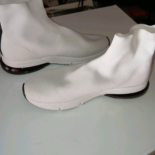 Bershka sock boots No44 like new, white