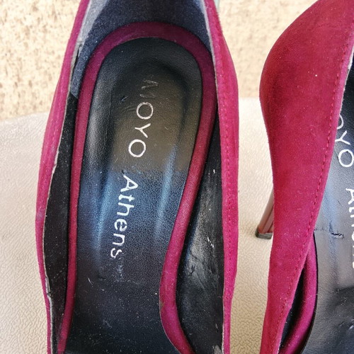 Moyo leather pumps dark red like new, size 38