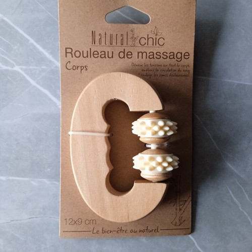 Wooden massage tool new in natural wood color