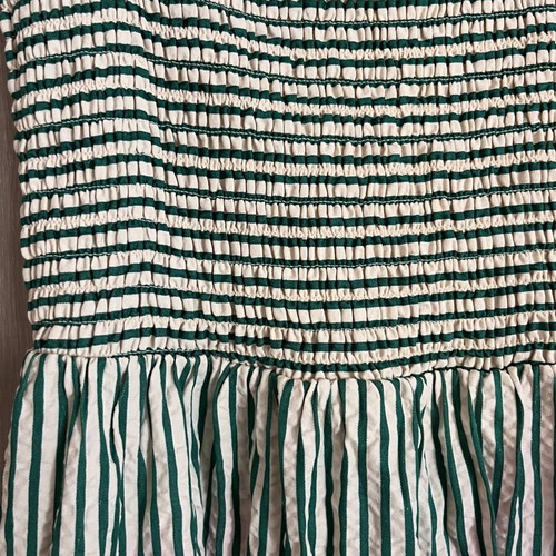 Striped dress Stradivarius like new, beige and green, size M