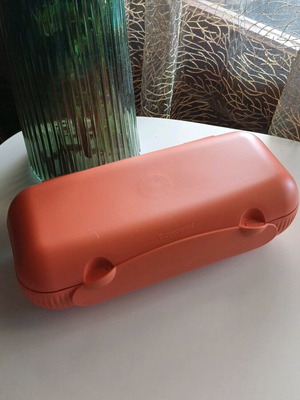 Tupperware egg holder new orange with 2 individual egg holders gift