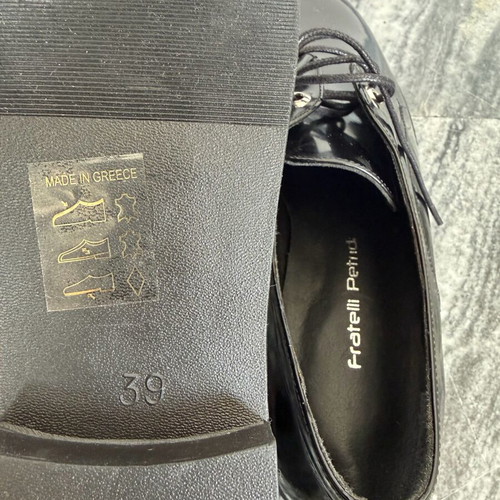 Fratelli Petridi patent leather oxford shoes new size 39 black