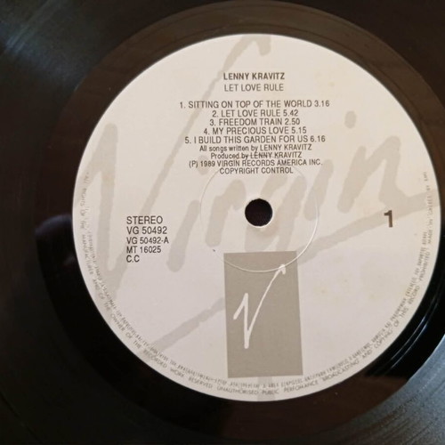 Lenny Kravitz Let Love Rule LP used, rock debut album 1989