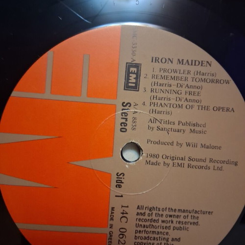 Iron Maiden Iron Maiden vinyl record, metal