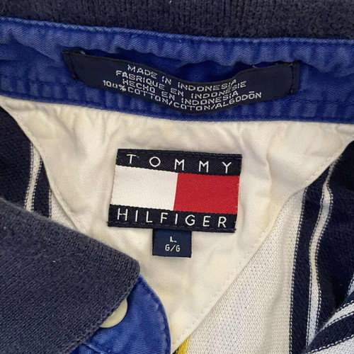Tommy Hilfiger Vintage Polo Shirt Large used, white