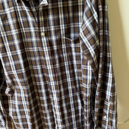 Stafford long-sleeve shirt size L like new, white and brown