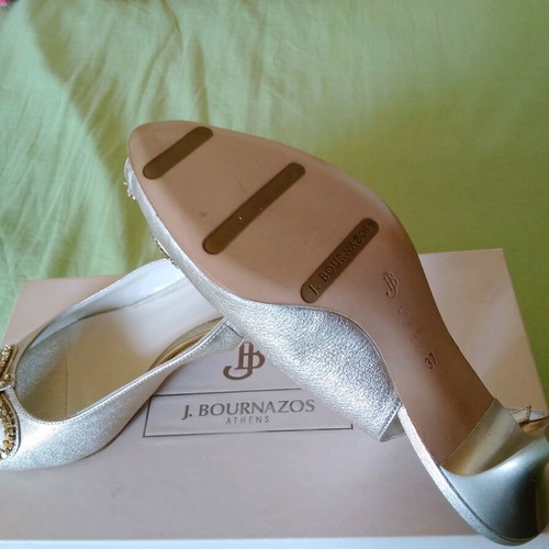 JB Bournazos New Leather Sandals Gold Size 37