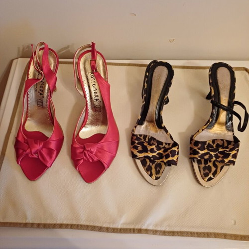 Shoes pack of 6 size 36, like new, colorful platform sandals