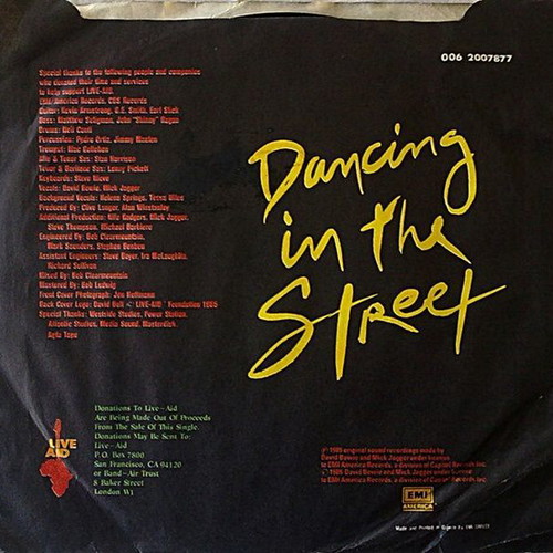 David Bowie / Mick Jagger Dancing in the Street single 45'' new