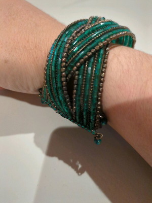 Wide bracelet with beads like new