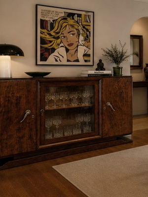 Art Deco Bar Cabinet collectible, like new