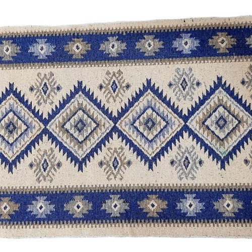Vintage Bulgarian Wool Kilim Like New, Double-Sided 160x75 cm