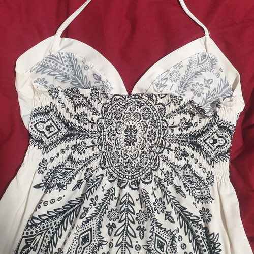 Midi beach dress like new, black and white, XL-XXL