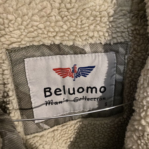 Sherpa military jacket, grey beige, size S