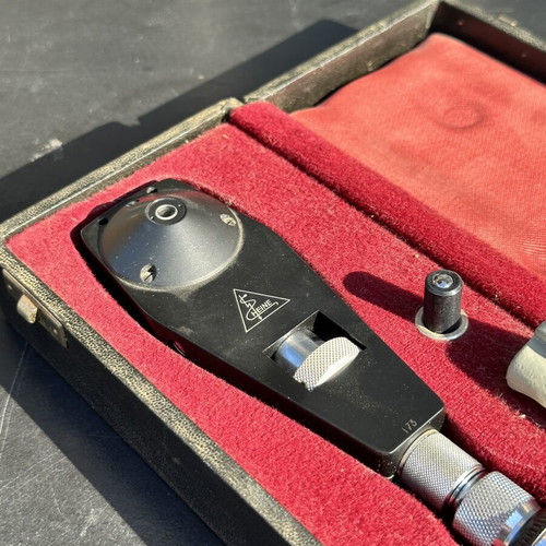 Heine Germany Vintage Ophthalmic Diagnostic Instrument Set used with original case