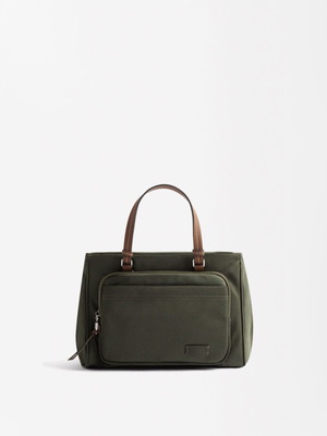 Parfois nylon tote bag new, green