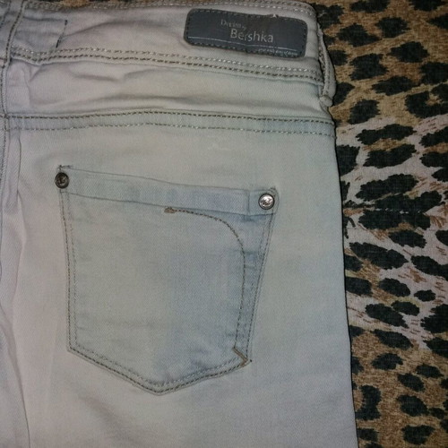 Bershka Jeans like new, light blue, cotton with 5% elastane, size S
