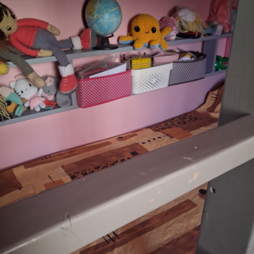 Dominique bunk bed by Mathy by Bols like new with 2 mattresses and guest drawer