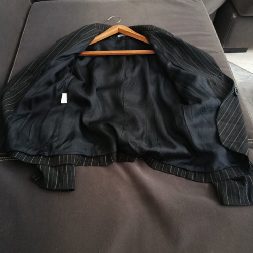 Virgin Prunes women's jacket medium size, like new, black with stripes
