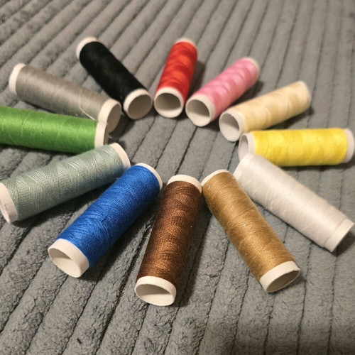 Sewing threads set of 12 colors new